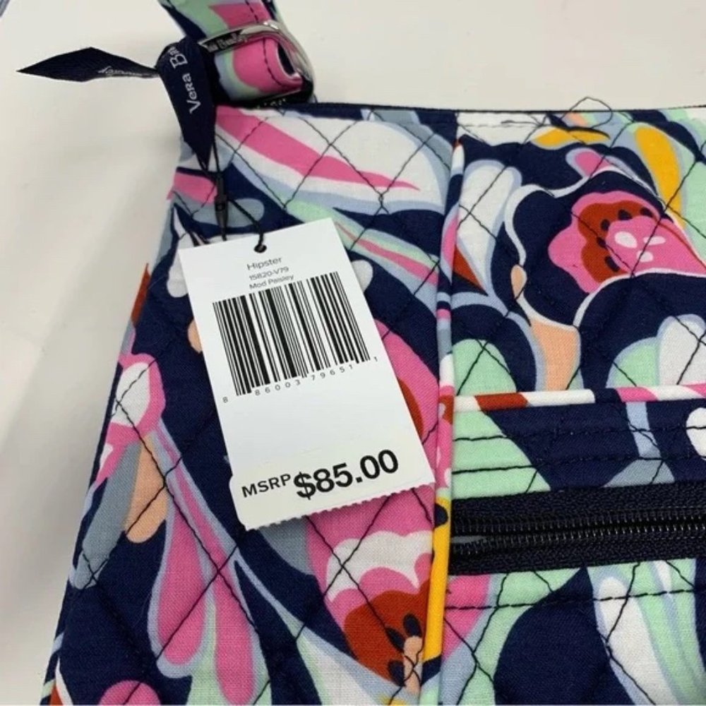 NWT $85 Vera Bradley Hipster Crossbody Purse Bag Mod Paisley Pattern - Picture 8 of 8